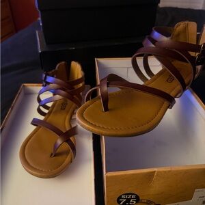 Casual Tan Strappy Sandals